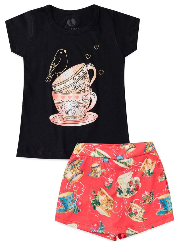 KIT 8 PCS Infantil Feminino Coffee